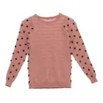 thumbnail image 2 of Suéter Básico Niña Bordado Tipo Lunares Cuello Redondo Moda, 2 of 3