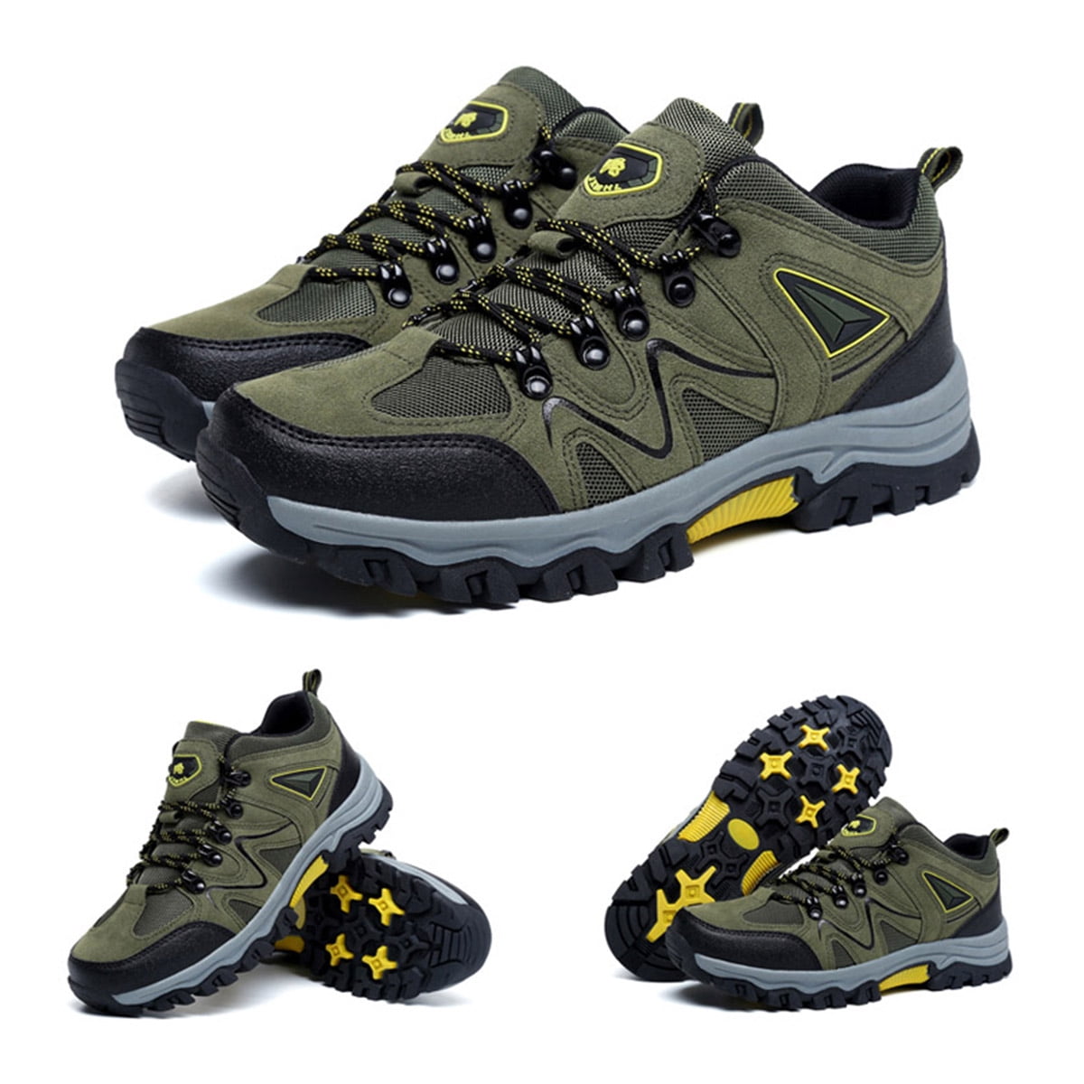 AUXDIQ Hiking Shoes Mens Waterproof Mountain Trekking Shoes Men Breathable Walking Shoes Outdoor Sports Running Camping Climbing