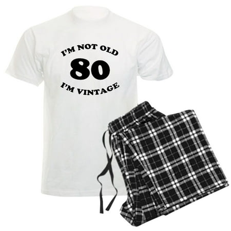 CafePress - 80Th Funny Birthday Men's Light Pajamas - Men's Light Loose Fit Cotton Pajama Set