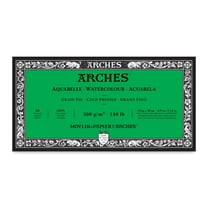 Arches Aquarelle Cold Pressed Watercolor Block 5.9"X11.8"- 140lb, 20 Sheets