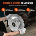 thumbnail image 4 of VEVOR Drilled Slotted Front and Rear Brake Rotors Pads Kit for Dodge Ram 1500, 4 of 9