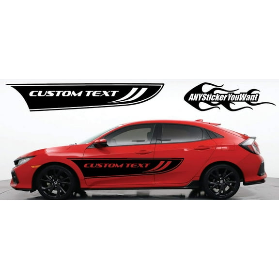 Custom Side Accent Stripe Kit Fits and Compatible with Honda Civic