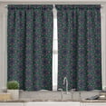 thumbnail image 2 of Ambesonne Abstract Valance & Curtain, Interwoven Floral Motifs, 55"x24", Multicolor, 2 of 6
