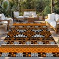 thumbnail image 2 of Yellow Beige Boho Outdoor Rug for Patio/Deck/Porch, Non-Slip Large Area Rug 6 x 9 Ft, Geometric Vintage Abstract Art Ethnic Indoor Outdoor Rugs Washable Area Rugs, Camping Rug Carpet Runner, 2 of 8