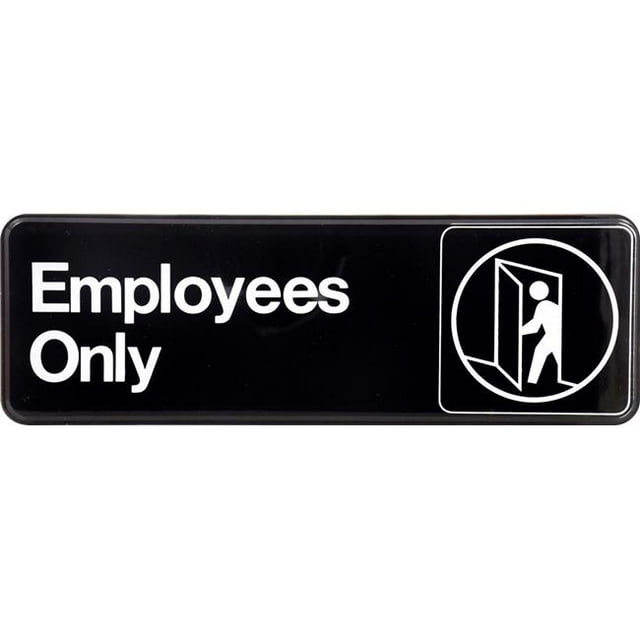 Hillman Group 841744 Panneau Visuel en Plastique Noir pour Employés - 6 Pcs