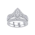 thumbnail image 2 of 1/2 Carat T.W. Diamond Sterling Silver Bridal Set, 2 of 2