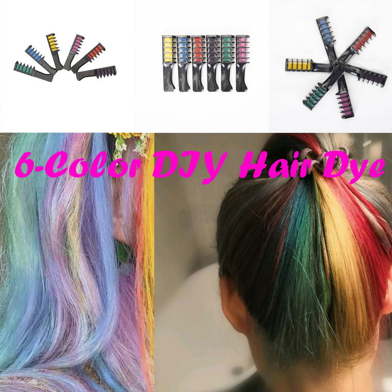Inadays Hair Chalk Comb Temporary Bright Hair Color Dye for Girls Kids,  Washable Hair Chalk for Kids-Girls Toys Birthday Christmas Gifts for 6 7 8  9 10 11 12 Year Old Girl （12 Colors) 