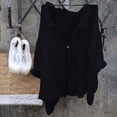 thumbnail image 2 of Womens Spring Summer Shirts Casual Solid Color Cotton Linen Lapel Single 3/4 Sleeve Shirts for Women, 2 of 3