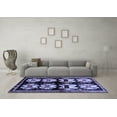 thumbnail image 3 of Ahgly Company Indoor Rectangle Abstract Blue Contemporary Area Rugs, 2' x 4', 3 of 4