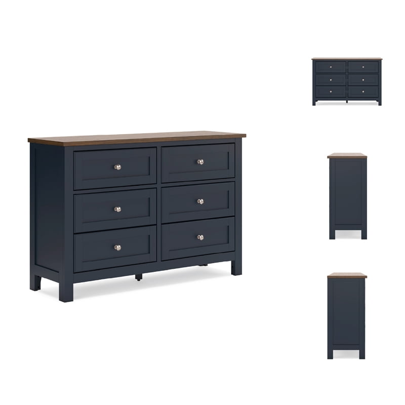 Ashley Furniture Landocken Brown & Blue Dresser