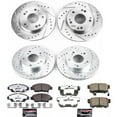 thumbnail image 3 of PowerStop Front and Rear Z26 Street Warrior Carbon-Fiber Ceramic Brake Pad and Drilled and Slotted Rotor Kit Fits: HONDA Select Models K5936-26, 3 of 9