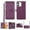 Darkpurple, variant on Crossbody Wallet Case for iPhone 11 Chain Lanyard & Wrist Hand Strap Case with Card Slots Zipper Pocket Kickstand, Premium PU Leather Magnetic Clasp Shockproof Flip Cover, White
