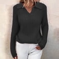 thumbnail image 1 of Suéter De Punto Para MujerPoliéster De Suéter De Solapa Para Mujer De Color Sólido Para Otoño Invierno ANGGREK Otros, 1 of 5