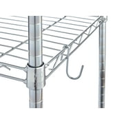 HSS S-Shaped Steel Wire Shelving Hooks, Chrome Color, 8-Pack, Hardware