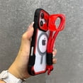thumbnail image 1 of Armor Candy Color Clash For Magsafe Phone Case For iPhone 11 15 14 13 12 16 Pro Max Plus Stand With Wrist Strap Phone Back Cover Red For iPhone 12, 1 of 6
