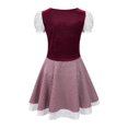 thumbnail image 3 of XIAOCHA Lace Up Dirndl for Women Gingham Print Oktoberfest Festival Dress Party Mini Dress,Red,Sizes XL, 3 of 7