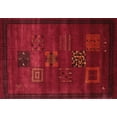 thumbnail image 1 of Ahgly Company Machine Washable Indoor Rectangle Contemporary Saffron Red Area Rugs, 7' x 10', 1 of 7