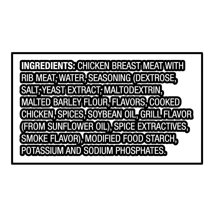 Great Value Fully Cooked Grilled Chicken Breast, 22 oz (Frozen)
