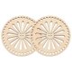 thumbnail image 1 of Wooden Basket Base 2Pcs Beige Smooth Touch for DIY, 1 of 4