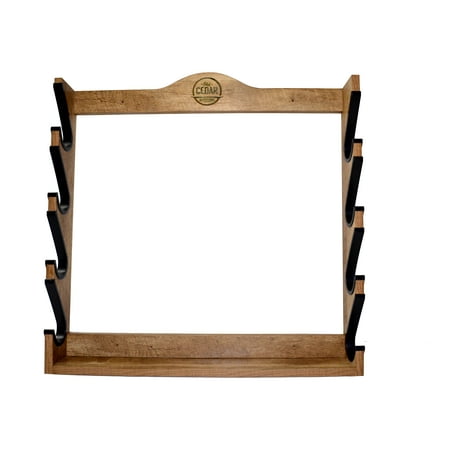 Old Cedar Outfitters Distressed 4 Gun Wall Rack with Shelf for Long Guns