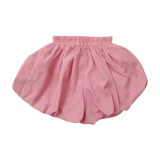 Odeerbi 2-10 Años Niños Niñas Pantalones Cortos de Verano de Burbujas Pantalones Cortos Con Volantes Pantalones Cortos de Pierna Ancha Cómodo Pantalones Cortos de Linterna