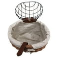 thumbnail image 2 of koolsoo Bike Basket Storage Basket Woven Pet Carrier Front Basket for Riding Brown, 2 of 9