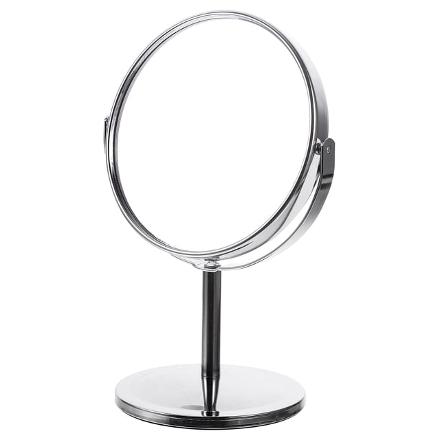 MOVTOTOP Silver Tabletop Vanity Mirror with 360° Rotation for Home Decor and Clear High Definition