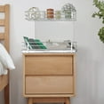 thumbnail image 6 of Auledio 2 Tier Metal Under Sink Pull Out Drawer Freestanding Sliding Basket Organizer for Kitchen Cabinets and Pantry in Silver, 6 of 7