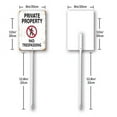 thumbnail image 7 of Yjiankangz Yard Signs, No Trespassing Signs Private Property Yard Door Metal Aluminum Sign With Stake Outdoor for House/Front Door and Business 8x12 inches, 7 of 7