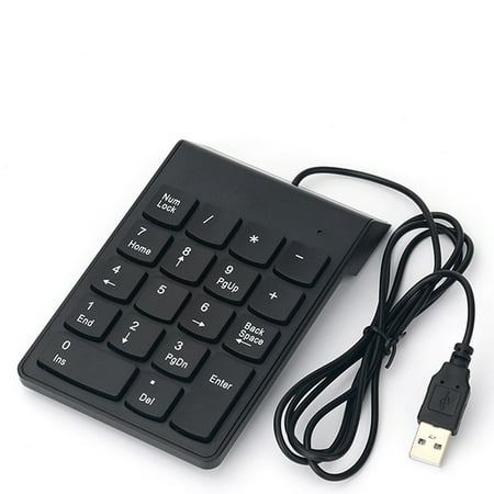 Wired USB Numeric Keypad Slim Mini Number Pad Digital Keyboard 18 Keys for iMac/Mac Pro/MacBook/MacBook Air/Pro Laptop PC Notebook