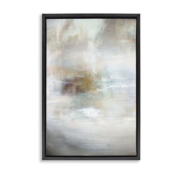 Stupell Industries Soft Haze of Subtle Light Black Framed Floater Canvas Wall Art, design by Hope Bainbridge