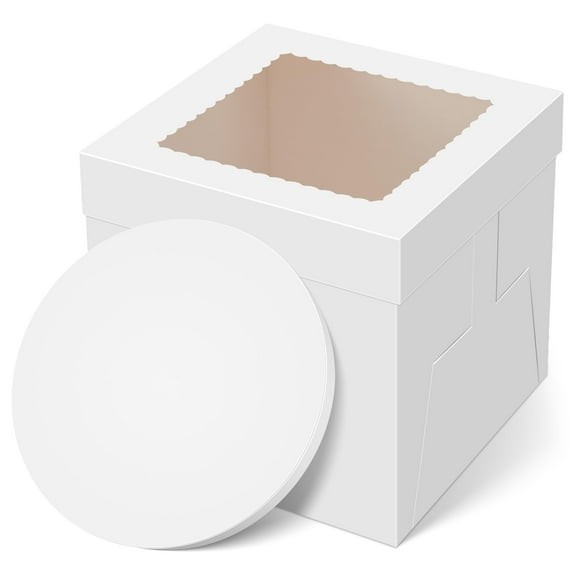Caja para tartas Kootek de 10 x 10 x 10 pulgadas con ventana de cartón