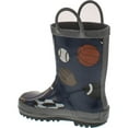 thumbnail image 3 of Foxfire FOX-600-14-11 Childrens Navy Sports Balls Rain Boot - Size 11, 3 of 4