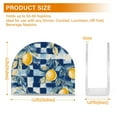 thumbnail image 4 of Yayeee Napkin Holder for Table Kitchen Paper Tissue Organization, Retro Plaid Lemon, 4 of 8