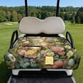 thumbnail image 2 of COEQINE Golf Cart Seat Cover with Carry Handle for Storage, Fits for EZGO Yamaha Club Car (51.2x30.3 Inches), with Quilted Padding & 4 Storage Pockets, Easy Wash, Easter Rabbit Flower, 2 of 8