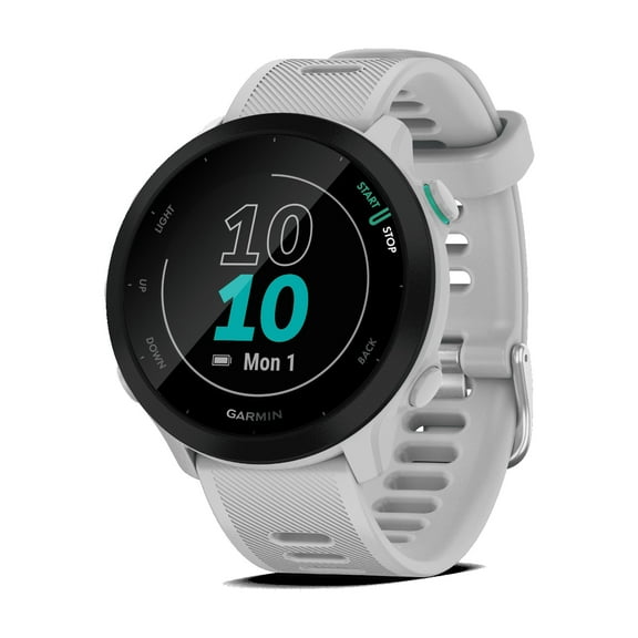 Garmin Forerunner 55, GPS Running Watch with Daily Suggested Workouts, Up to 2 weeks of Battery Life, White