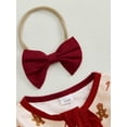thumbnail image 6 of Suealasg Baby Girls Christmas Clothes Long Sleeve Gingerbread Cane Print Full Length Jumpsuit Bodysuits Headband 2Pcs Infant Girls Fall Coming Home Clothing, 6 of 8