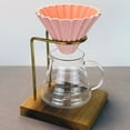 thumbnail image 3 of suyin Coffee Drip Station Pour Over Espresso Dripper Stand Wooden Filter Cup Holder, 3 of 9