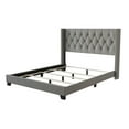 thumbnail image 4 of Home Design Danbury Twin Tufted Upholstered Panel Bed Frame For Adult, Box Spring Required (Sold Separately), Gray, 4 of 5