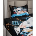 thumbnail image 2 of Ambesonne Cartoon Fitted & Top Sheet Set with Sham, Wonderland Tale, Multicolor, 2 of 4