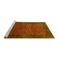 thumbnail image 2 of Ahgly Company Machine Washable Indoor Square Abstract Yellow Contemporary Area Rugs, 5' Square, 2 of 4