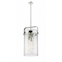 Innovations Lighting  Pilaster - 4 Light 12" Stem Hung Pendant Polished Nickel/Seedy