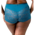 thumbnail image 2 of Women's Elila 3311 Cheeky Stretch Lace Panties (Teal 3X), 2 of 5