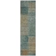 thumbnail image 2 of Addison Rugs Chantille Indoor/Outdoor Transitional Squares Teal Washable Runner Rug, 2'3" x 7'6", 2 of 6