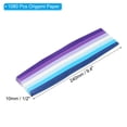 thumbnail image 2 of Uxcell 9.4x1/2" Origami Star Paper, 1080Pcs Star Paper Strip, Gradient Blue Purple, 2 of 5