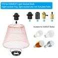 thumbnail image 4 of Pantalla de Lámpara de Malla Uxcell, Pantalla de Lámpara Colgante Industrial Retro Plegable para Bombilla E26/E27, Oro Rosa, 4 of 6