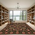 thumbnail image 2 of ODIKA 3'x5' Machine Washable Non-Slip Area Rug, Oriental Black High Traffic Rug, Black, 1184381, 2 of 7