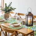 thumbnail image 6 of Summer Lemon Round 15 Inch Placemats Set of 2, Green Botanical Blue Flowers HeatResistant Non Slip Place Mats for Dining Table, Wipeable Braided Kitchen Table Mats for Housewarming, 6 of 9