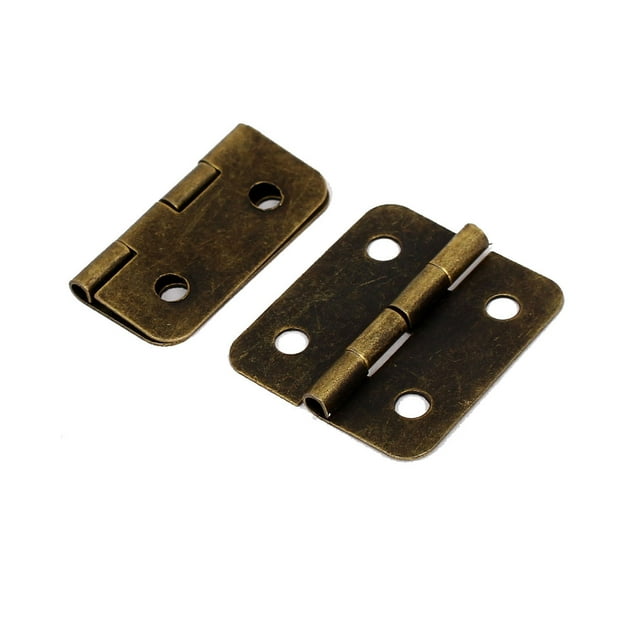 Puertas de armario de muebles con bisagras metálicas plegables tono bronce 1.2" de longitud 2 piezas