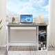thumbnail image 1 of Escritorio de computadora FurnitureR BRENTON con estante de ALMACENAMIENTO gris, 1 of 8